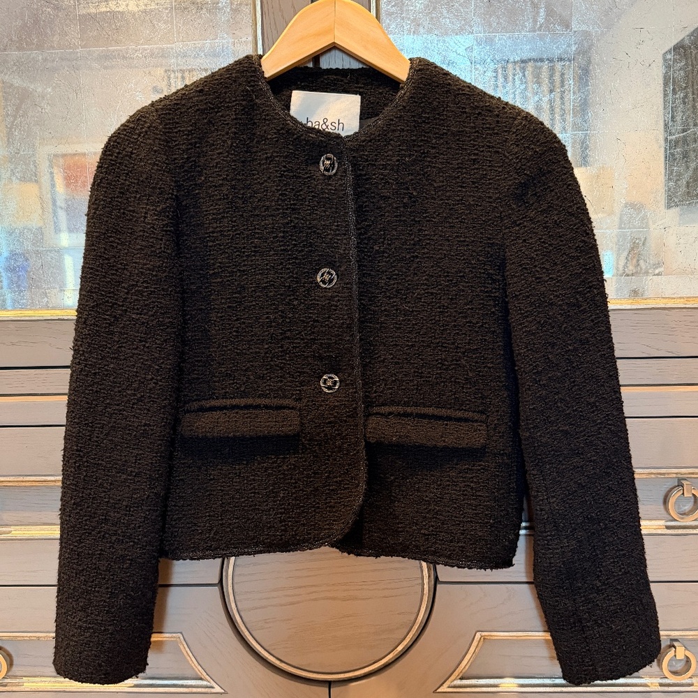 ba&sh Tweed Jacket Wool XS
